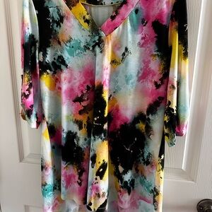 Vibrant Multicolor Tie-Dye Top